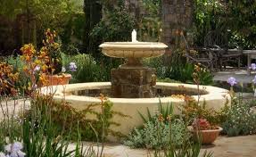 Large Garden Fountainmediterranean Landscapingmolly Wood Garden Designcosta Mesa Ca Garden In The Woods Fountains Backyard Water Features In The Garden