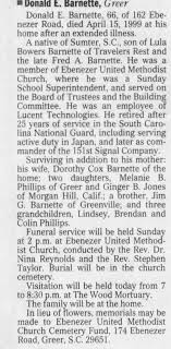 Obituary for Donald E. Barnette (Aged 66)