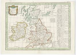 Irlande map print, ireland map wall art, irlande map poster, country map, black and white, modern wall art, home office decor, printable art. Antique Map Of England And Ireland By Lattre 1789