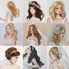 Bridal Hairstyles Love My Brides Bridalillustration Fashionart Personalizedgif Wedding Dress Illustrations Dress Illustration Custom Fashion Illustration
