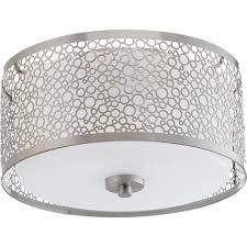Progress Lighting 11 In Mingle 17 Watt Brushed Nickel Integrated Led Flush Mount P2318 0930k9 The Home Depot