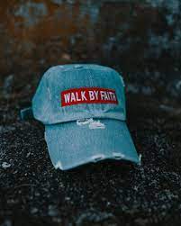 Walk By Faith Hat Distressed Dad Hats Walk By Faith Walking By