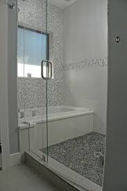 Spring Rain Pebble Tile Shower Pan Pebble Tile Shop Tub Shower Combo Bathtub Shower Combo Bathrooms Remodel
