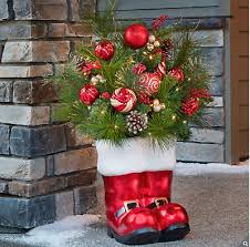 30 ideas for the best outdoor christmas decorations on the block. Large Floral Santa Boot 36 Christmas Decoration 35 Led Lights Indoor Outdoor Ebay