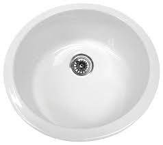 circular single fireclay sink