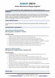 Mechanical Design Engineer Resume Samples Qwikresume
