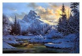 This painting took four days to paint. Electronics Cars Fashion Collectibles More Ebay Winter Landscape Painting Snow Winter Scenery