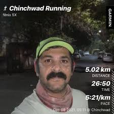 Wednesday morning 5k threshold run with avg pace 5:21min/km