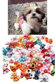 Rimobul Yorkie Pet Hair Bows Rubber Bands Pack Of 50 Dog Bow Tie Bow For Dog Collar Dog Hair Clippers Posh Puppy Dog Ponytail Dog Dog Bows Dog Bowtie Yorkie