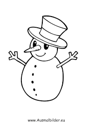 Ausmalbilder zu weihnachten – malen in der besinnlichen jahreszeit. Ausmalbilder Schneemann Schneemann Mit Hut