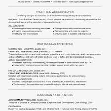 Front End Web Developer Cover Letter And Resume Examples