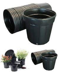 10 Pack Nursery 3 Gallon Pot Plastic Garden Flower Black Container Round Viagrow Plastic Nursery Pots Plastic Pots Gardening Supplies