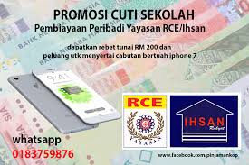 109 likes · 6 talking about this. Promosi Pembiayaan Yayasan Sempena Cuti Sekolah 2017 Pinjaman Peribadi Online