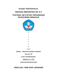 More images for contoh tugas portofolio bahasa arab » Tugas Portofolio Bahasa Indonesia Kd 4