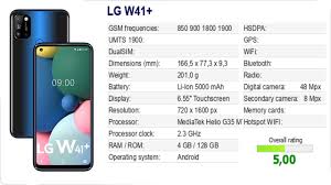 LG W41+ mobile phone specifications ...
