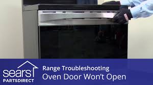 oven door won't open: troubleshooting