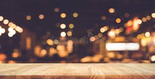 See more ideas about dining room table centerpieces, table centerpieces, dining room table. Wood Table Top Bar With Blur Light Bokeh In Dark Night Cafe Stock Photo Image Of Celebration Bulbs 104926716