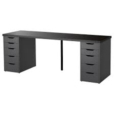 Linnmon Alex Table Black Brown Gray 78 3 4x23 5 8 Ikea White Desk Office Ikea White Desk Ikea Office Desk