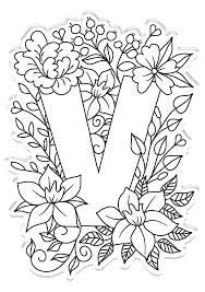 Clear Acrylic Stamp Letter V Crafter S Companion Patrones De Bordado Letras Bordadas A Mano Letras De Flores