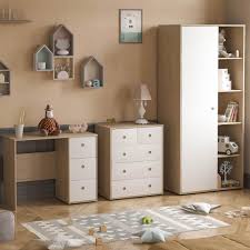 The perfect bedroom starts with furniture. Neptune 3 Piece Bedroom Furniture Set Desk Chest Of Drawers Wardrobe Two Tone White Oak Fruugo Uk
