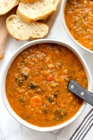 Red Lentil And Vegetable Soup Green Valley Kitchen Recipe In 2020 Vegan Soup Red Lentil Lentil Soup