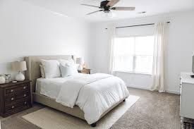 Sherwin williams extra white 7006 is a crisp white paint color, perfect for a bedroom with tons of southern exposure. Master Bedroom Reveal Jordan Jean