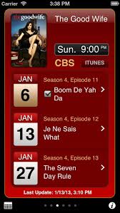 Tv Show Tracker 2 News Widgets Ios Entertainment Tv Shows Download Tv Shows Good Wife