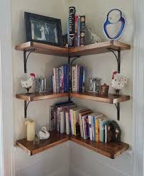 Etagere de coin mural tablette verre noir montage fer forger vintage. Furnishing An Empty Room Can Be Fairly Difficult Finding Space To Put Extra Things In An Already Furnis Corner Shelf Design Bookshelves Diy Bookshelf Design