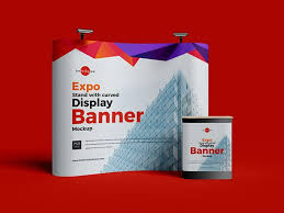 Free Expo Curved Display Banner Mockup On Behance En 2020