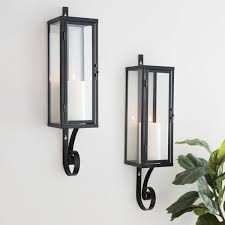 To hang this piece on the wall, i went with a typical brass picture hanger with 2 stainless steel nails. Black Metal Collin Wall Sconces Set Of 2 Kirklands Wall Sconces Bedroom Wall Sconces Living Room Candle Wall Sconces
