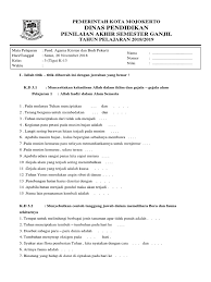 Soal agama kristen kelas 3 semester 2 dan kunci jawaban. Soal Pas Ganjil Kls 3 2018 2019 Kristen