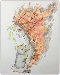 26 Australian Bushfires Impressive Artwork 12 Fire Drawing Art Artwork
