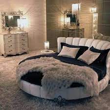chic bedroom with round bed luxury bed frames luxurious bedrooms modern bedroom