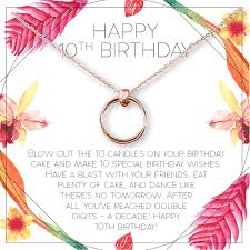 Birthday Wishes For 10 Year Old Niece 10th Birthday Gift For Girls Gifts For Teens Birthday Necklace Gift Birthday Gifts For Teens
