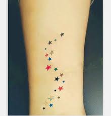 2pcs Colorful Stars Temporary Tattoo Fake By Maomaocreation 3 99 Small Tattoos Small Girl Tattoos Tattoos