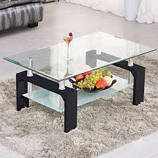 In this video a table saw, bench plane. Mecor Rectangle Glass Coffee Table Modern Side Coffee Table With Lower Shelf Black Wooden Legs Suit For Living Room Walmart Com Walmart Com