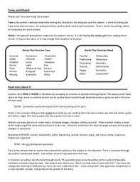 The laughing wind skipped through the village, teasing trees until they danced with anger and cajoling the grass into fighting itself, blade slapping. Identifying Mood Lesson Plans Worksheets Reviewed By Teachers
