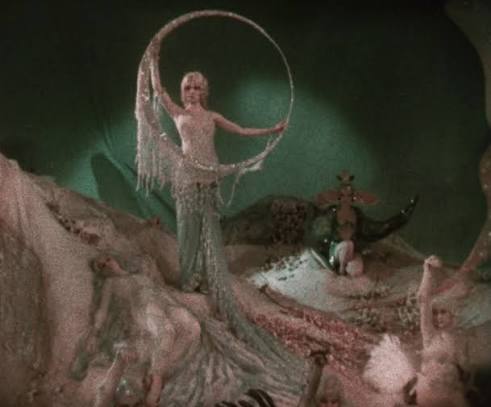 Glorifying the American Girl (Millard Webb, 1929). The film was produced by  Florenz Ziegfeld & featured many Ziegfeld Follies performers. Several  sequences were filmed using early Technicolor. (10 s