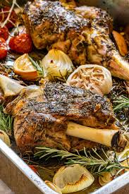 Preheat the oven to 200ºc/400ºf/gas 6 and place a roasting dish for the potatoes on the. Slow Roasted Leg Of Lamb Recipe Happy Foods Tube