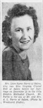 Virginia Crystal Hall Parris (1922-2013)