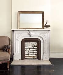 Decorative White Birch Logs For Fireplace Dress Up An Unused Fireplace Unused Fireplace Fireplace Modern Design Empty Fireplace Ideas