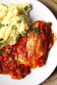 Easy Skillet White Fish Fillet In Tomato Sauce Recipe Fish Fillet Recipe Fish Recipe Tomato Pollock Fish Recipes