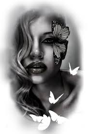 Black And White Womans Face Tattoo Design Pin By Mallory Klunk On Desenho E Arte Tattoo Designs Tattoos Body Art Tattoos