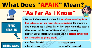 Afaik Meaning What Does Afaik Mean Useful Text Conversations 7 E S L Other Ways To Say Good Teamwork Conversational English