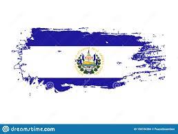 Grunge Brush Stroke With El Salvador National Flag Watercolor Painting Flag Symbol Poster Banner Of The National Flag Vector Stock Vector Illustration Of Poster Nation 138164360