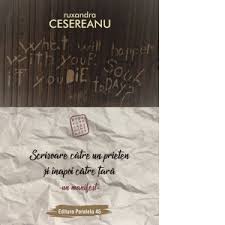 Prieteni, aici e vorba de dragoste, de modul unui copil de a vedea moartea, de credinta si iubire.fiecare parinte isi educa copilul in felul lui, si nimeni nu are dreptul sa il judece. Scrisoare Catre Un Prieten Si Inapoi Catre Tara Un Manifest Ruxandra Cesereanu