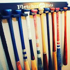 Custom Hand Turned Baseball Bats Fletcher Goods Ltd Specializing In Vintage Finishes Custom Paint And Logos Game Bats Disp Custom Wood Bats Bat Wood Bat