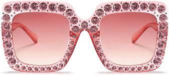 We have a great online selection at the lowest prices with fast & free shipping on many items! Amazon Com Dollger Elton John Oversized Sunglasses For Women Crystal Diamond Rhinestone Bling Thick Frame Square Glasses Pink Clothing