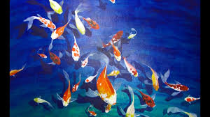 Building your own koi fish pond in your garden can sound like a difficult task, however, with a bit of planning and use either rope, a garden hose, or spray paint to make sure that you are happy with the size and location of you can purchase these chlorine treatments from pond or fish supply stores. Art Lesson How To Paint A Koi Pond Using Acrylic Paint Youtube