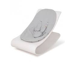 Coco Style Wood Lounger By Bloom White Frost Grey Cushion